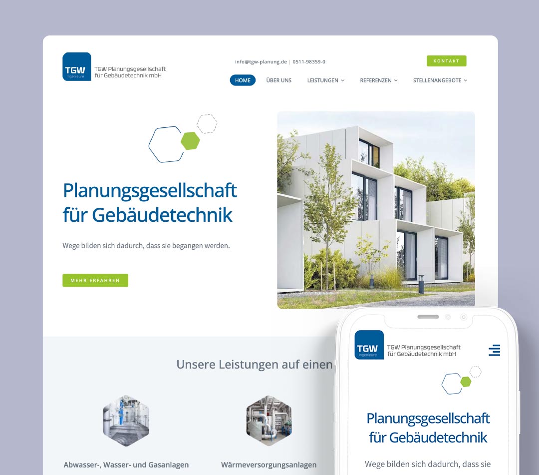 Website Relaunch TGW GmbH Hannover