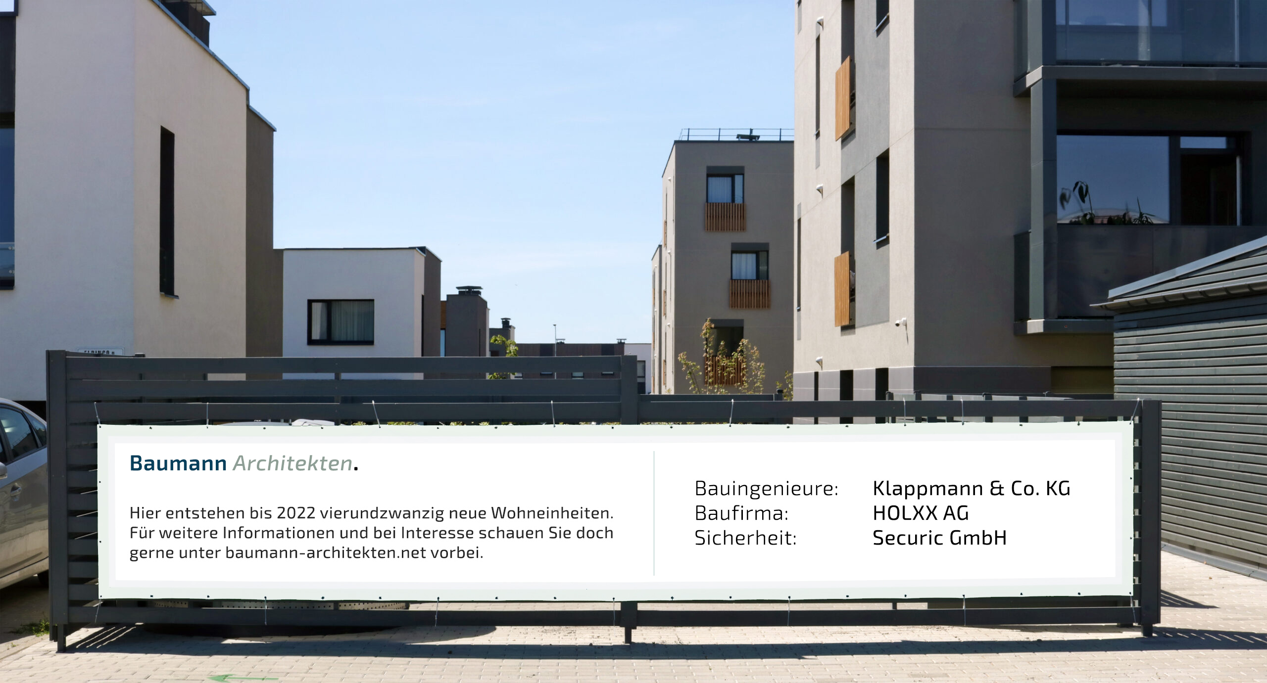 Bauzaunbanner in Bielefeld - lokal ausgerichtet